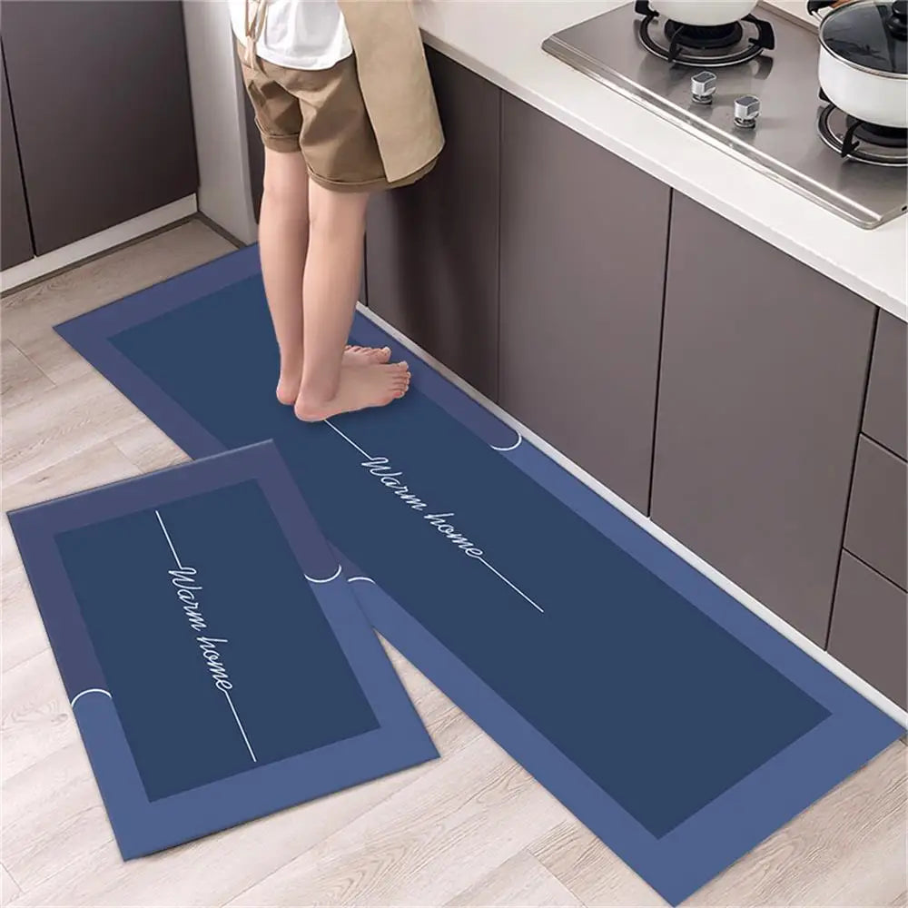 Soft Washable Non-Slip Kitchen Floor Mat for Bedroom Living Room Hallway Bathroom Entrance Long Bedside Carpet Good Vibrations