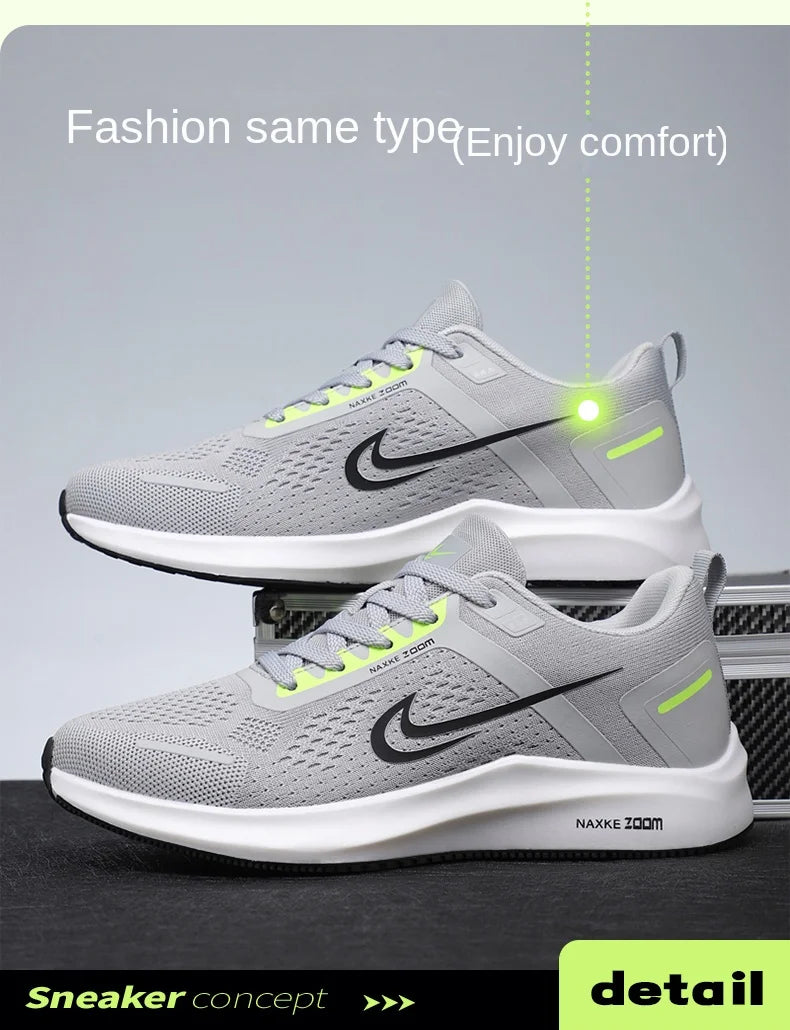 Men's Shoes 2025 New Summer Breathable Mesh Casual Sports Shoes Men's Trendyy Versatile Work Running Shoes Good Vibrations