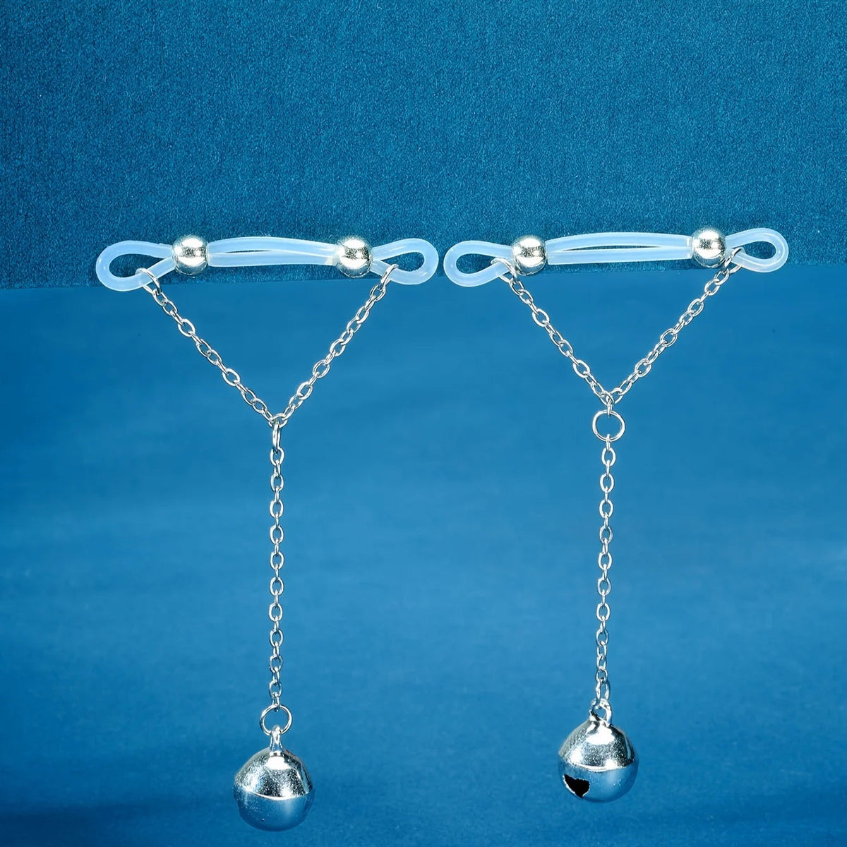 1 Pair Adjustable Fake Nipple Rings - No-Pierce Acrylic Nipple Rings with Sparkling Accents | Perfect for Parties Good Vibrations