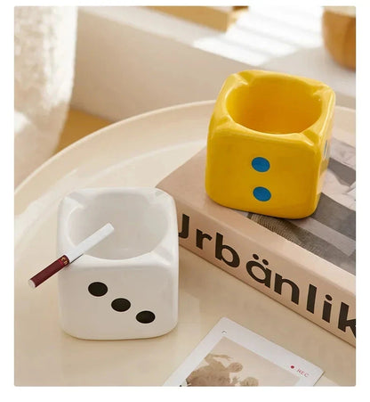 Dice Ashtray Modern Home Living Room Decoration Office Meeting Room Desktop Ornament Smoking Accessories Ash Tray Gift Good Vibrations Adult Super Store