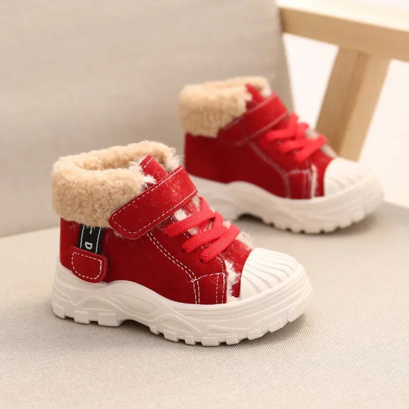 2021 Children Warm Boots Winter New Boys Plus Thicken Velvet Cotton Shoes Girls Waterproof Short Boots Baby Cotton Boots Good Vibrations