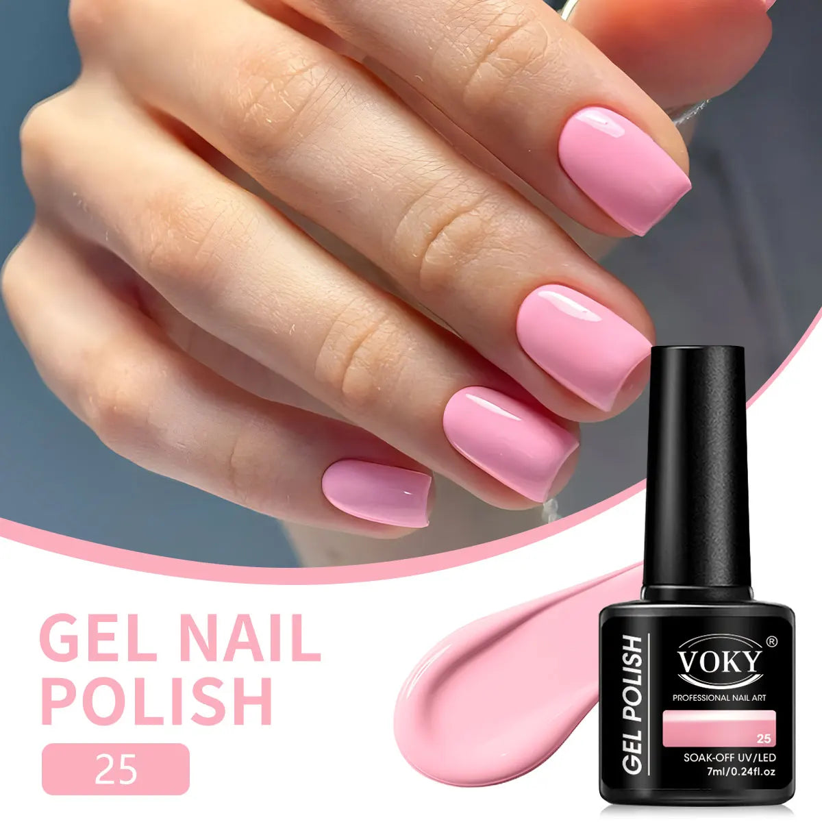 VOKY 12 PCS Gel Nail Polish - Shiny Finish - Safe Ingredients - Suitable for Nail Trimming at Home and in Beauty Salons Good Vibrations