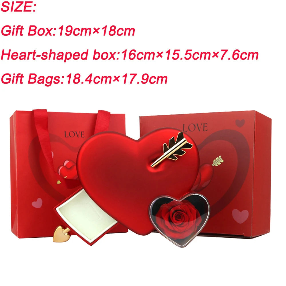 Valentine'S Day Gift Box Bag Set Unique Heart Jewelry Display Box With Arrows Storage Organiser Anniversary Birthday Gifts Box Good Vibrations