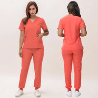 2025 New Nurse Uniforms V-neck Top Jogger Pants Scrub Sets Surgical Workwear Dentist Nursing Suit Hospital Doctor Outfit S21 Good Vibrations