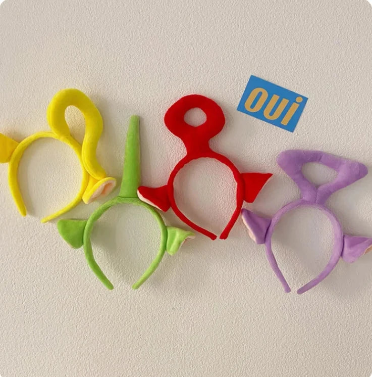 Anime Teletubbies Headband blind box Cartoon Funny Cute Face Washing Headband Hairband Hairpin Headwear Hair Accessory Girl Gift Good Vibrations