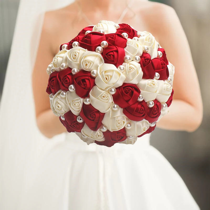 Green Crystal Wedding Bouquet Red Brooch bouquet wedding Wedding flowers Bridal Bouquets Good Vibrations