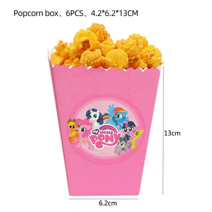 My Little Pony themed children's birthday party supplies, girls' first birthday tablecloth, tableware, paper cups, flag-raising Good Vibrations