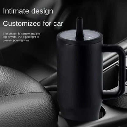 40oz Cross-border thermos cup 40oz double-layer ice cup leak-proof foldable straw cover convenient direct drinking mouth car cup Good Vibrations