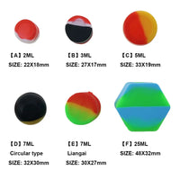 2/3/5/7/25ML Nonstick Silicone Container Non-stick Oil Wax Storage Box Silicone Jar Travel Face Cream Liquid Ointment Container GOOD Vibrations Adult Super Store