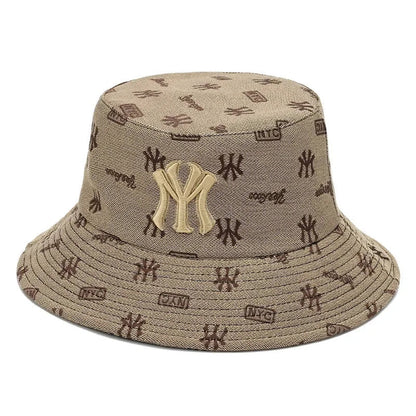 Unisex Letter Embroidery Fisherman Hat Women Summer Versatile Sunscreen Hats Sun Hat Men Trend Bucket Hats Good Vibrations