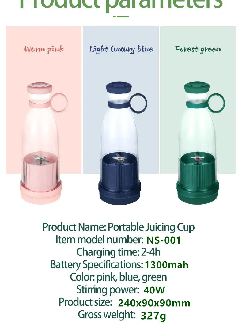 Electric Juicer Cup 6 Blades Blender Milkshake Machine USB Portable Fruit Milk Mixing Tool Mini Fresh Juice Blender Good Vibrations Adult Super Store