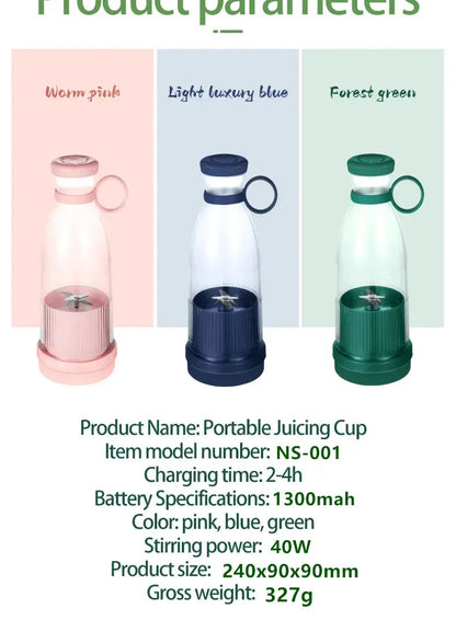 Electric Juicer Cup 6 Blades Blender Milkshake Machine USB Portable Fruit Milk Mixing Tool Mini Fresh Juice Blender Good Vibrations Adult Super Store