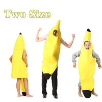 Halloween Banana Costume Funny Couple Outfit for Adults and Kids Fruit Vegetable Cosplay Fancy Dress for Carnival Party Decor Good Vibrations