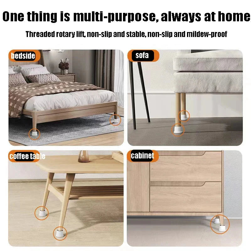 Headboard Stoppers for Wall, 40-65mm Adjustable Wall Bed Stoppers, Threaded Headboard Pad, Easy Install forBeds, Cabinets, Sofas Good Vibrations