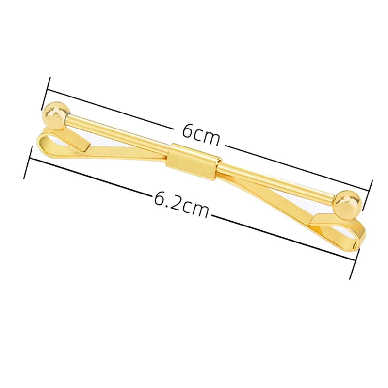 Tie Clip Fashion Style Ties for Men Metal Tone Simple Bar Clasp Practical Clasp Tie Pin for Mens Collar Clip Necktie Accessories Good Vibrations
