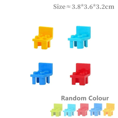 Big Building Blocks Play House Furniture Accessories Indoor Utensil Bed Compatible Large Bricks Assemble Toys Children Kids Gift Good Vibrations