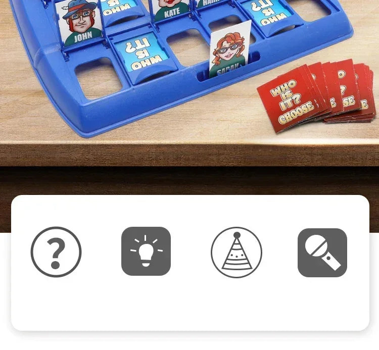 Guess Who I Am Board Game Toy Parent-child Friend Interaction Game Children's Logical Reasoning Puzzle Toys for Boy Girl Gifts Good Vibrations