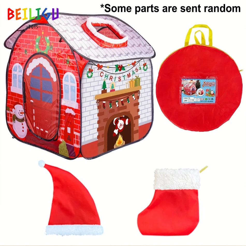 Christmas Halloween Game Tent Children's Snow House Pumpkin Ghost Playhouse Party Pop-Up Pack Holiday Toy for Kids Xmas Gifts Good Vibrations
