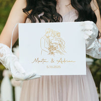 Personalized Guest Book for Wedding Noble Message Photo Album Simple Elegant Horizontal Wedding Reception Signing Book Good Vibrations