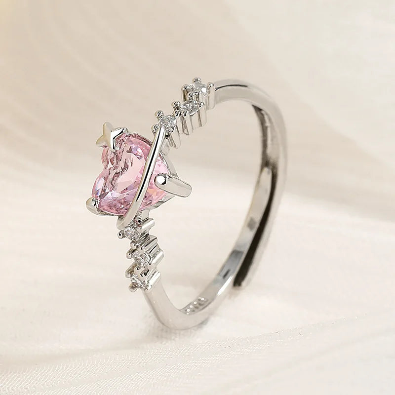 925 Sterling Silver Ring Hot AAA Zircon adjustable Size Engagement Rings For Women Wedding Ring Party Fashion Nice Jewelry Gift Good Vibrations