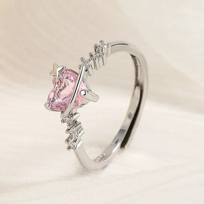 925 Sterling Silver Ring Hot AAA Zircon adjustable Size Engagement Rings For Women Wedding Ring Party Fashion Nice Jewelry Gift Good Vibrations