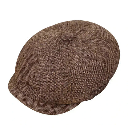 Hat Men Beret Cabbie Driving Hunting Caps Vintage Tweed Blinders Berets Flat Peaked Cap Street Hats for Men Women Good Vibrations