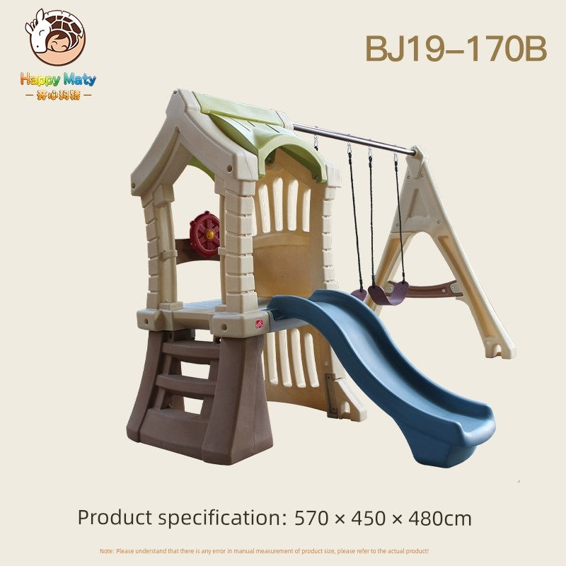 Kindergarten Outdoor Multi-Functional Game House Small House Children Play House Slide Combination Mushroom House Amusement Park Good Vibrations
