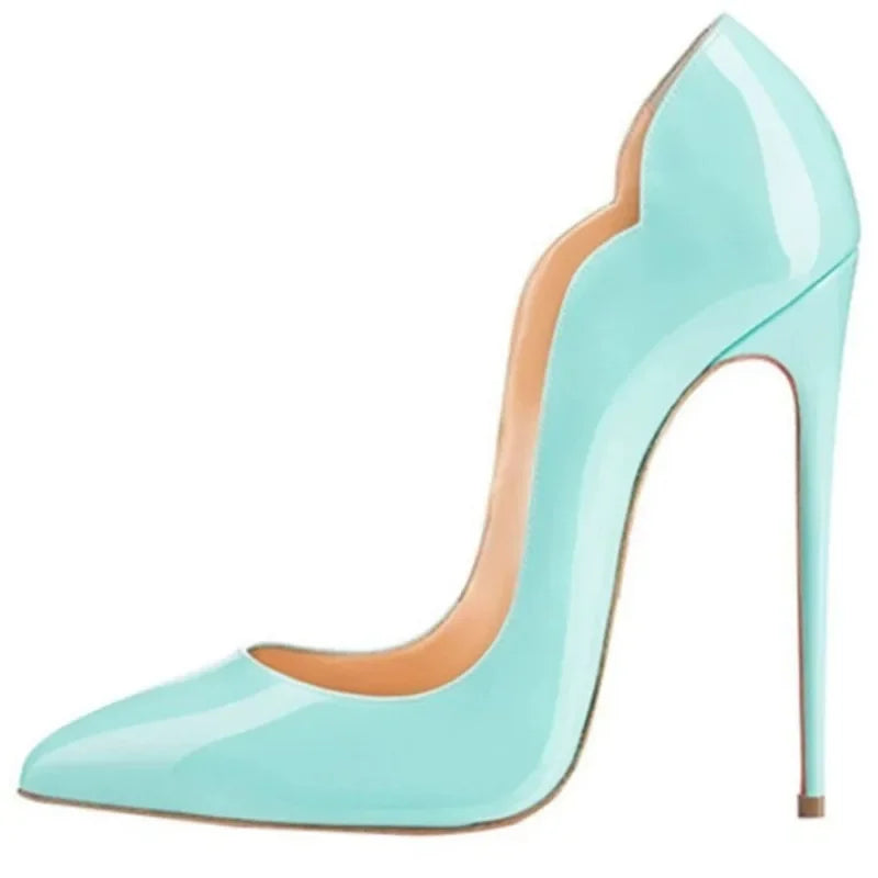 Black Sexy High Heels for Women New Fashion High-end Super High Heels 12cm Pointed Versatile Professional Luxury Single Shoes Good Vibrations
