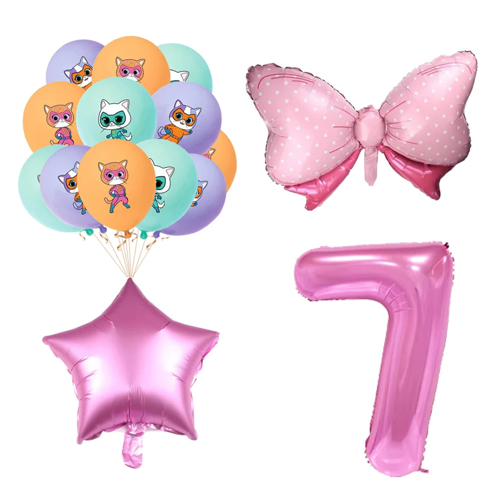 Superkitties Happy Birthday Party Decor Paw Meow Cat Super Kitties Tableware Tablecloth Plate Cup Gift Set Kid Party Supplie Toy Good Vibrations