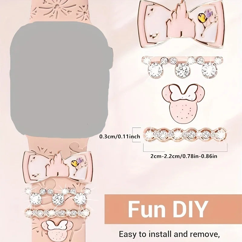 Adorable Cartoon-Themed Watch Strap Charms & Decorative Buckles for a Stylish Wristwear Upgrad Good Vibrations