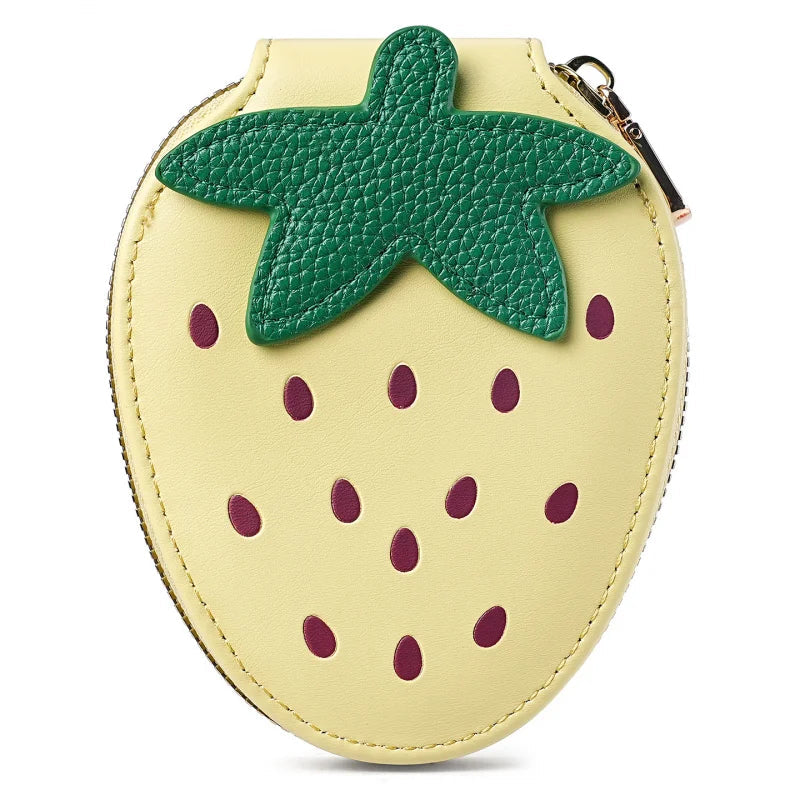 Cute little strawberryPUCoin purse, fruit-themed coin storage bag, card holder Good Vibrations