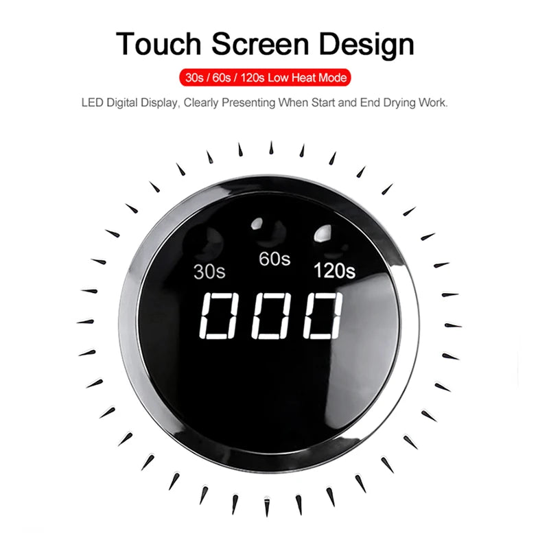 Red Light Nail Lamp Quick Drying Gel Polish With 30/60/120s Timer Auto Sensor Nail Art Machine For Salon Good Vibrations