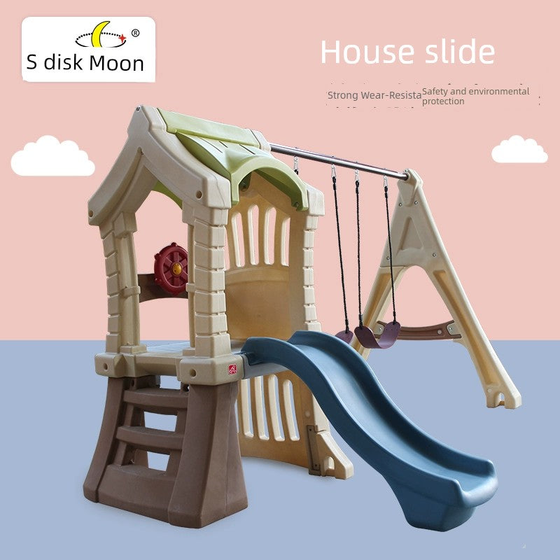 Kids' Playhouse Outdoor Play House Toys Indoor Multifunctional Small House Slide Combination Mushroom House Amusement Park Good Vibrations