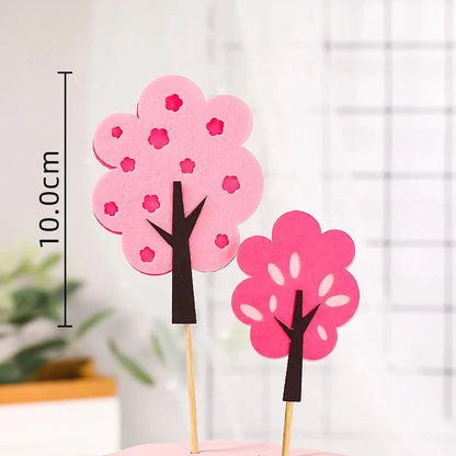 Bunny Train Cake Topper Pink Rabbit Girls Theme Decoration Princess Girl's Years Old Cake Kids Happy 1st Birthday Party Supplies Good Vibrations