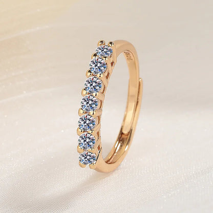 925 Sterling Silver Ring Hot AAA Zircon adjustable Size Engagement Rings For Women Wedding Ring Party Fashion Nice Jewelry Gift Good Vibrations