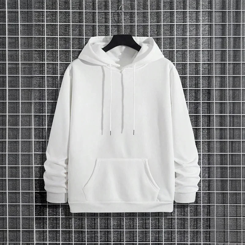 2026 New in Men's Sportswear Solid Color Hoodie + Sweatpants Urban Casual Fashion Tracksuit Fall/winter Comfort Warm Soft Outfit Good Vibrations