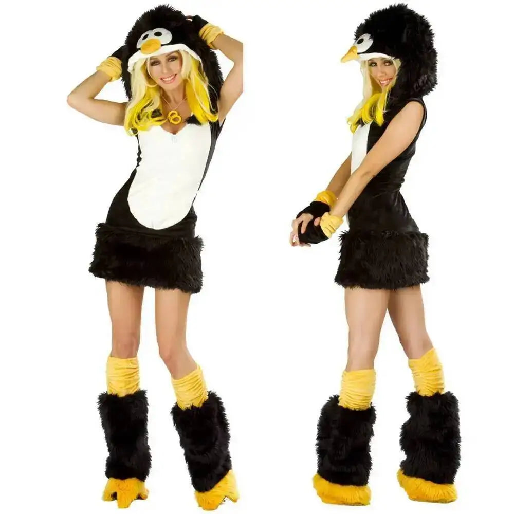 Adult Leopard Fox Cat Girl Cosplay Costume Halloween Costumes Women Fancy Party  Dress Up Deluxe Plush Monster Animal Costume Good Vibrations