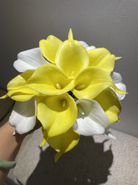 AYiCuthia 2024 Real Touch White Calla Lily Waterfall white Wedding Flowers Bridal Bouquets Artificial Wedding Bouquets Good Vibrations