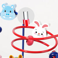 Wooden Toys Bead Maze Colorful Animals Fruits Shapes Educational Counting Learning Circle Toys Kids Classic Gifts for Toddlers Good Vibrations