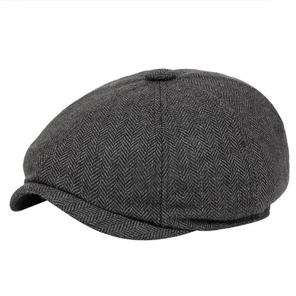 Hat Men Beret Cabbie Driving Hunting Caps Vintage Tweed Blinders Berets Flat Peaked Cap Street Hats for Men Women Good Vibrations