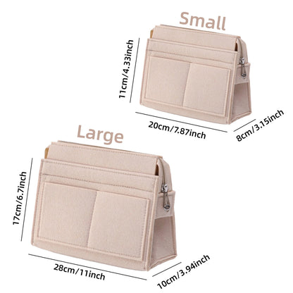 Purse Organizer Insert, Multi-Pocket Felt Bag Organizer For Handbag Tote Bag Purse Organizer Good Vibrations