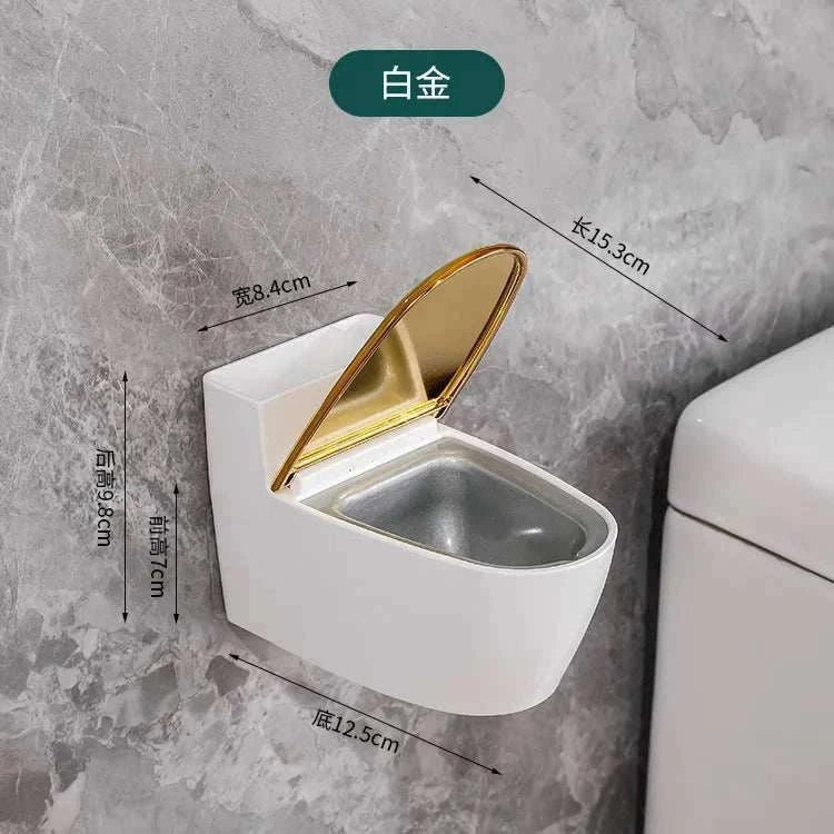 Creative Toilet Ashtray Home Bathroom Storage Cigarette Case with Lid Wall-mounted Plastic Ashtray Suitable for Home Office Use Good Vibrations Adult Super Store
