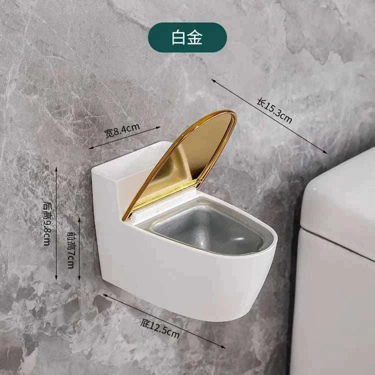 Creative Toilet Ashtray Home Bathroom Storage Cigarette Case with Lid Wall-mounted Plastic Ashtray Suitable for Home Office Use Good Vibrations Adult Super Store