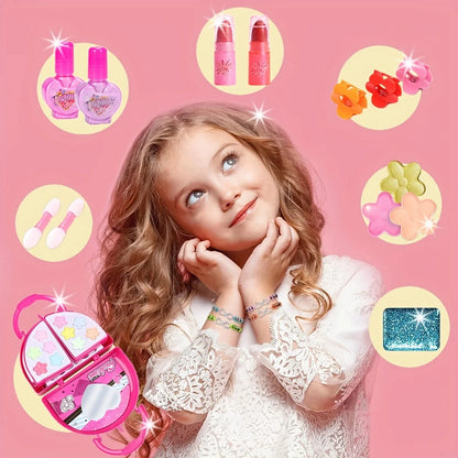 Princess Make Up Bag Play House Toy Girls, Eye Shadow Makeup Cosmetics Box, Birthday Christmas Gift for Kids Party Cosplay Good Vibrations