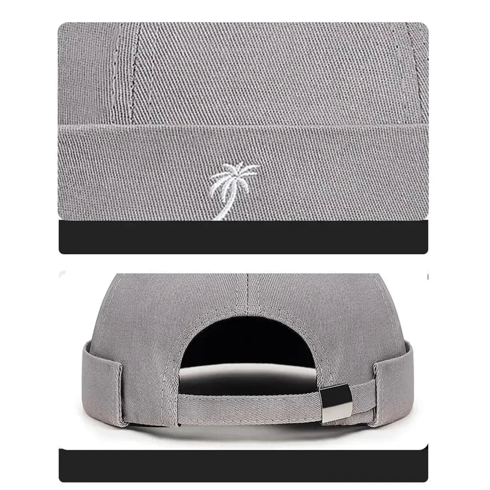 Beanie Hats Men Women Spring Autumn Landlord Hat Streetwear Hip Hop Brimless Hat Embroidered Coconut Tree Docker Cap Wholesale Good Vibrations