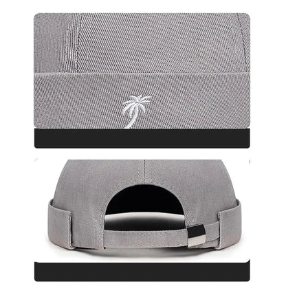 Beanie Hats Men Women Spring Autumn Landlord Hat Streetwear Hip Hop Brimless Hat Embroidered Coconut Tree Docker Cap Wholesale Good Vibrations