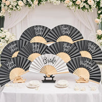 2025 Bride Bridesmaid Mothe Rof The Bride Hand Fan Bachelorette Hen Party Supplies Bridal Shower Wedding Decor Proposal Gift Good Vibrations