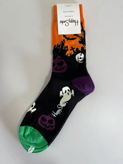 Cotton Happy Socks Men's Classic Crew Sock Shoe Size 10 - 13 Soft Good Vibrations