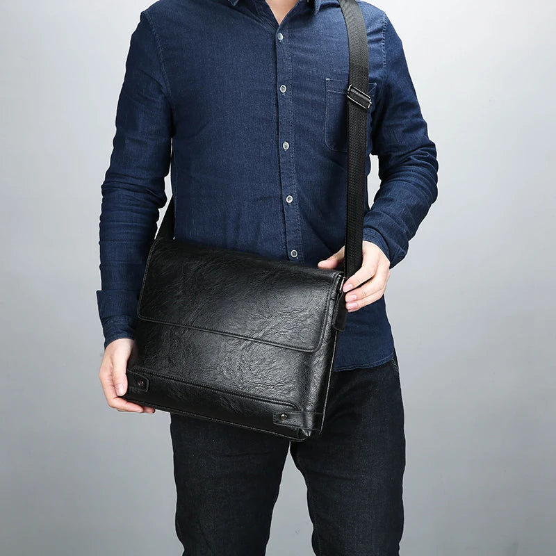 Shoulder Bag, Men's Crossbody Bag, Business Bag, Large Capacity, For Business Trips and Work Good Vibrations