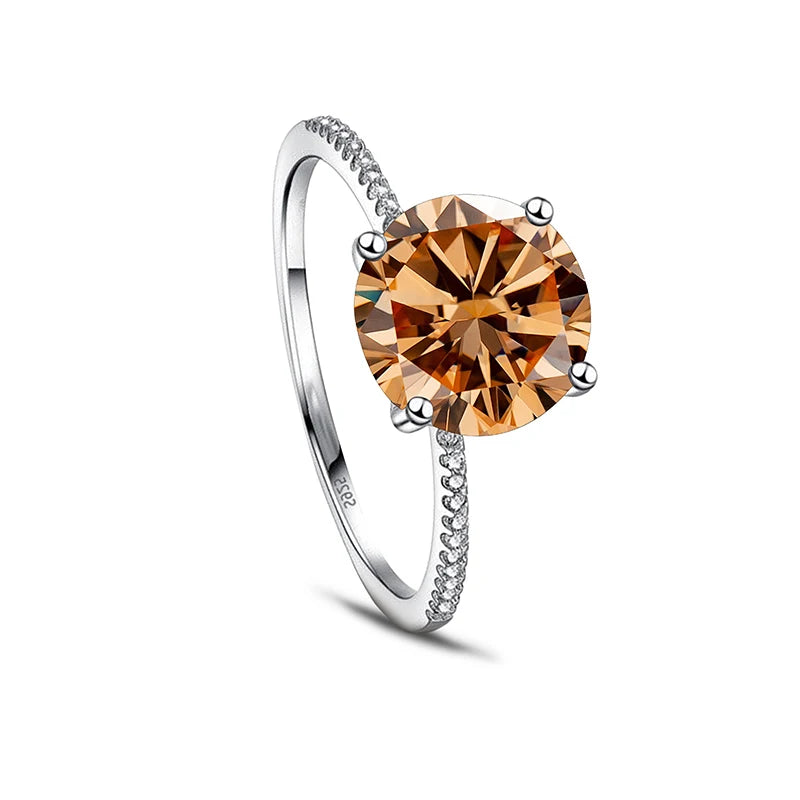 Gica Gema 3.0Ct  Real Solid 925 Sterling Silver Ring Fashion Women Gift 5A Zircon Jewelry Brand Wedding Engagement Silver Rings Good Vibrations